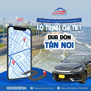 Lịch trình Xe nhà mình 72 và Khu vực đưa đón tận nơi